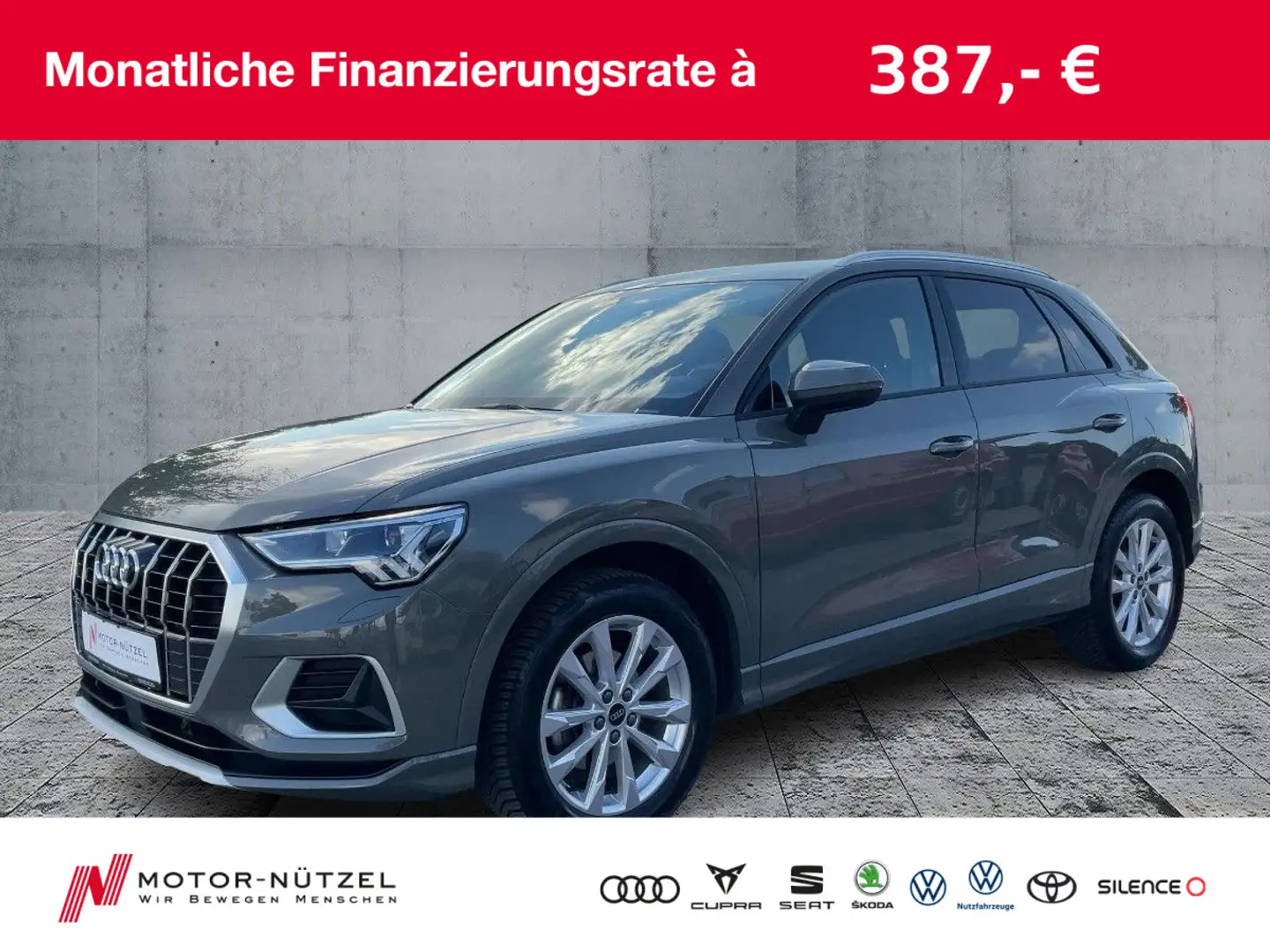 Audi Q3 35TDI ADVANCED LED+NAV+APP+ACC+SHZ+PDC+RFK+VC Gris - 1