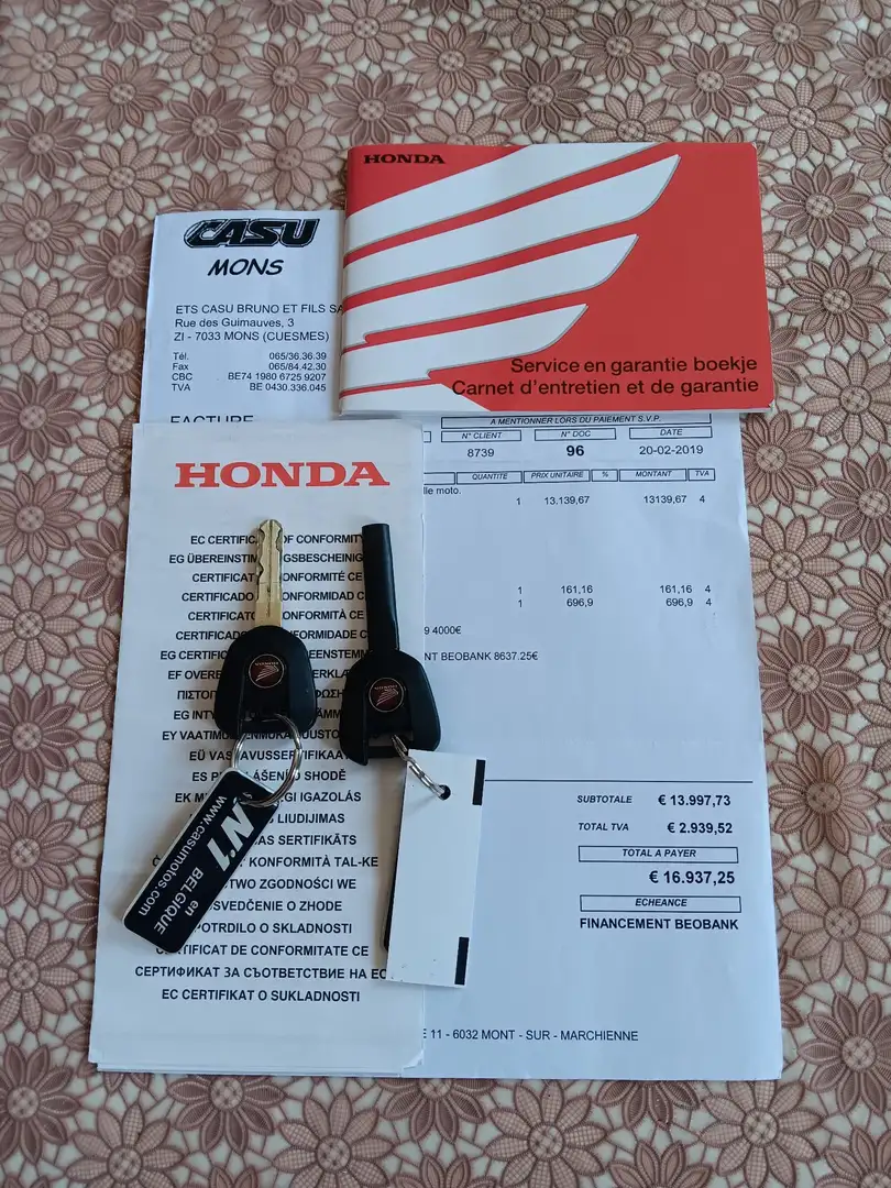Honda CRF 1000 pot Accra, pack sport aventure dct Blanc - 2