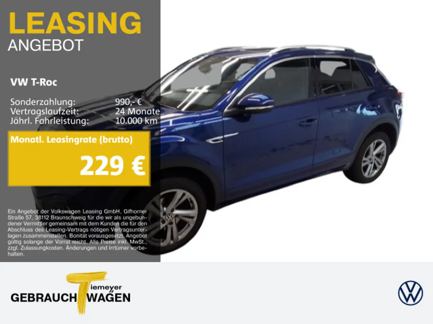 Volkswagen T-Roc 1.5 TSI DSG R-LINE PANO MATRIX KAMERA eKLA Blau - 1