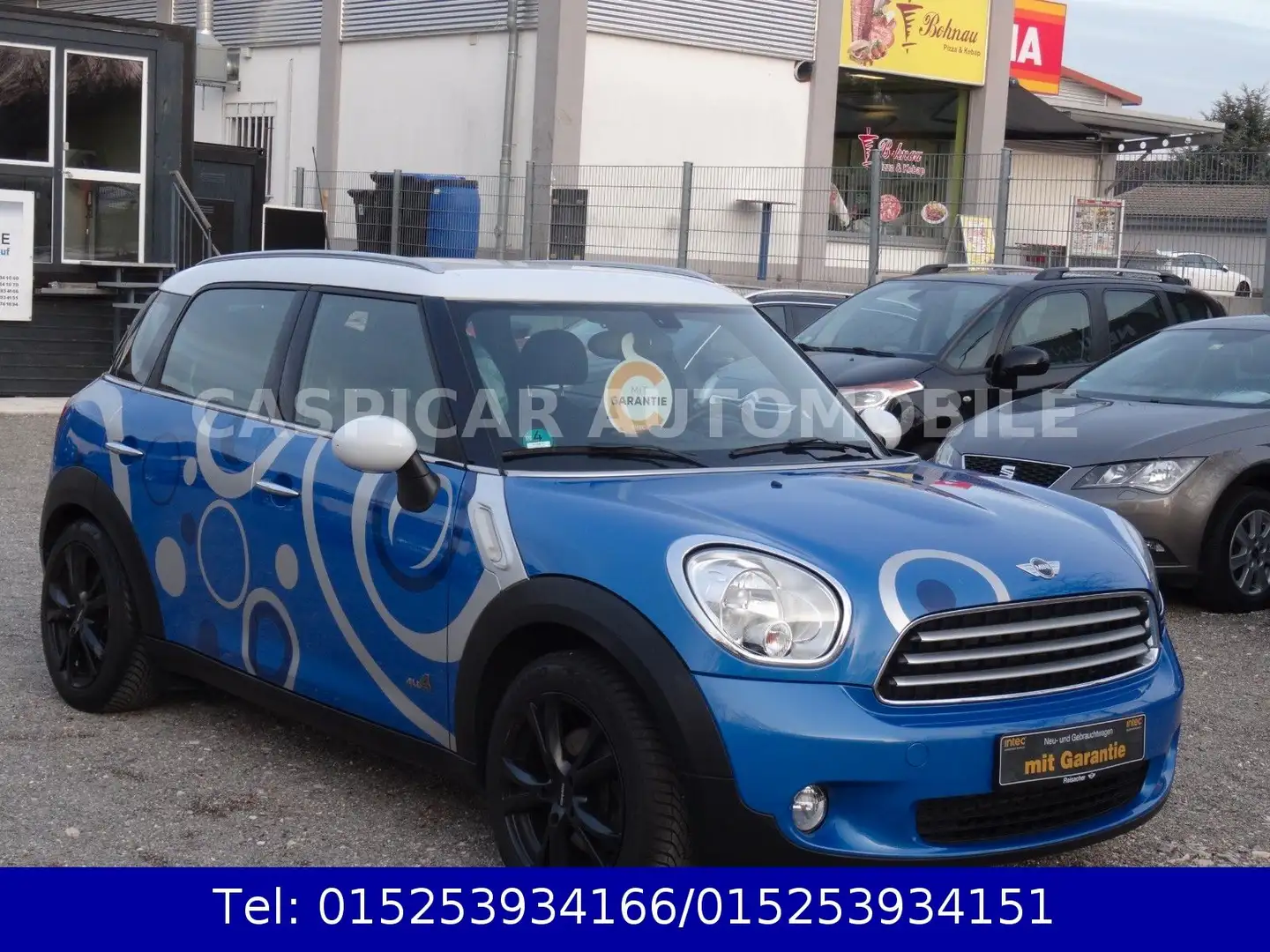 MINI Cooper D Countryman All4,KLIMAAUT.,NAVI,SHZ,PDC,8 FACH BER.,AHK,1.HAND Blau - 1