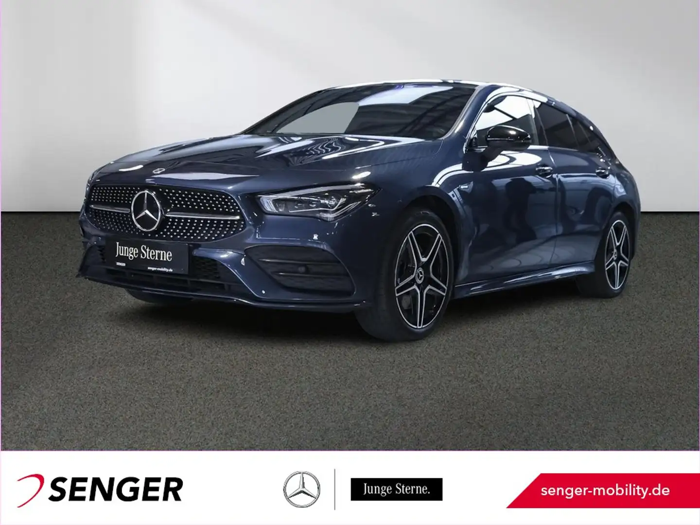 Mercedes-Benz CLA 250 e SB AMG Pano Multibeam Burmester AHK Bleu - 1