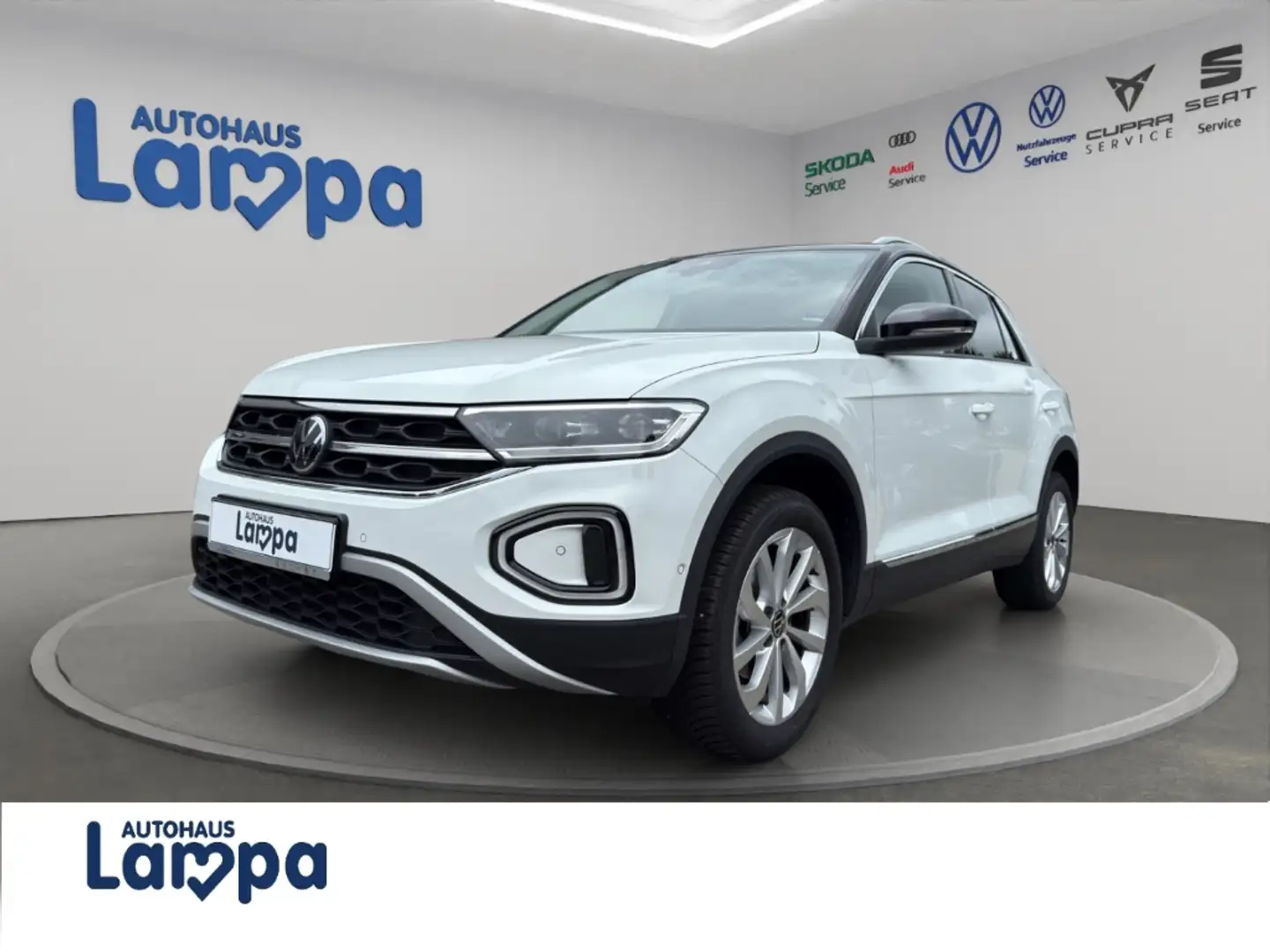 Volkswagen T-Roc Style 1.5 TSI DSG AHK,NAV,PDC,MFL,ACC,SHZ,LED Weiß - 1