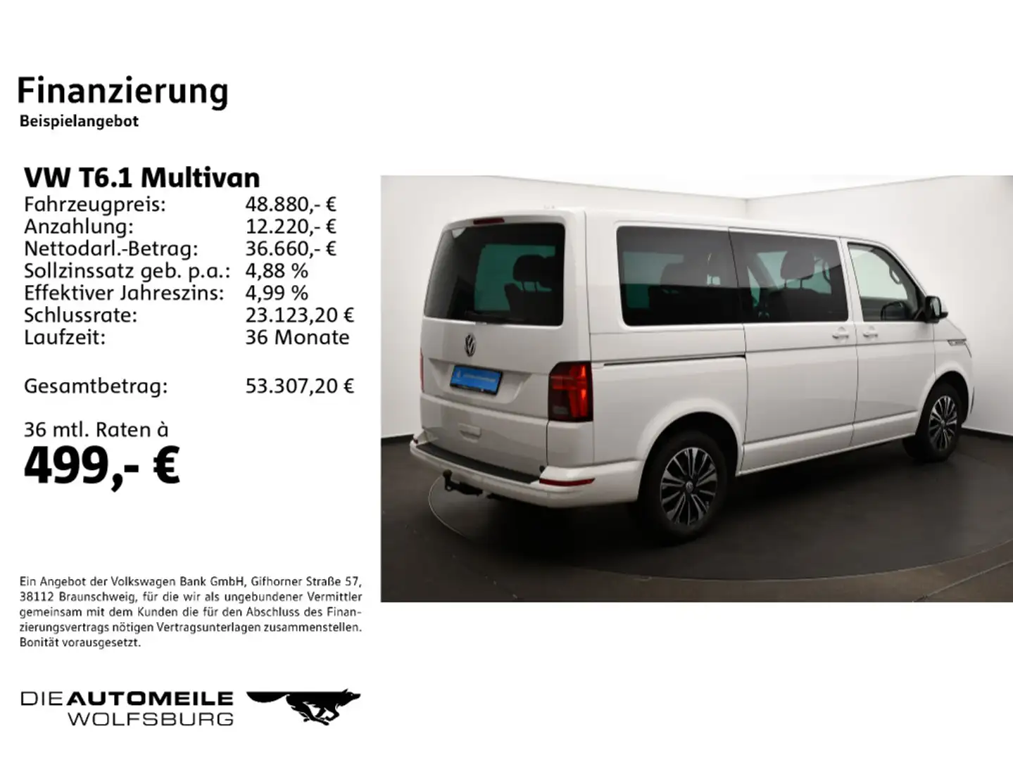 Volkswagen T6.1 Multivan 2.0 TDI DSG Generation Six AHK/Sta Weiß - 2