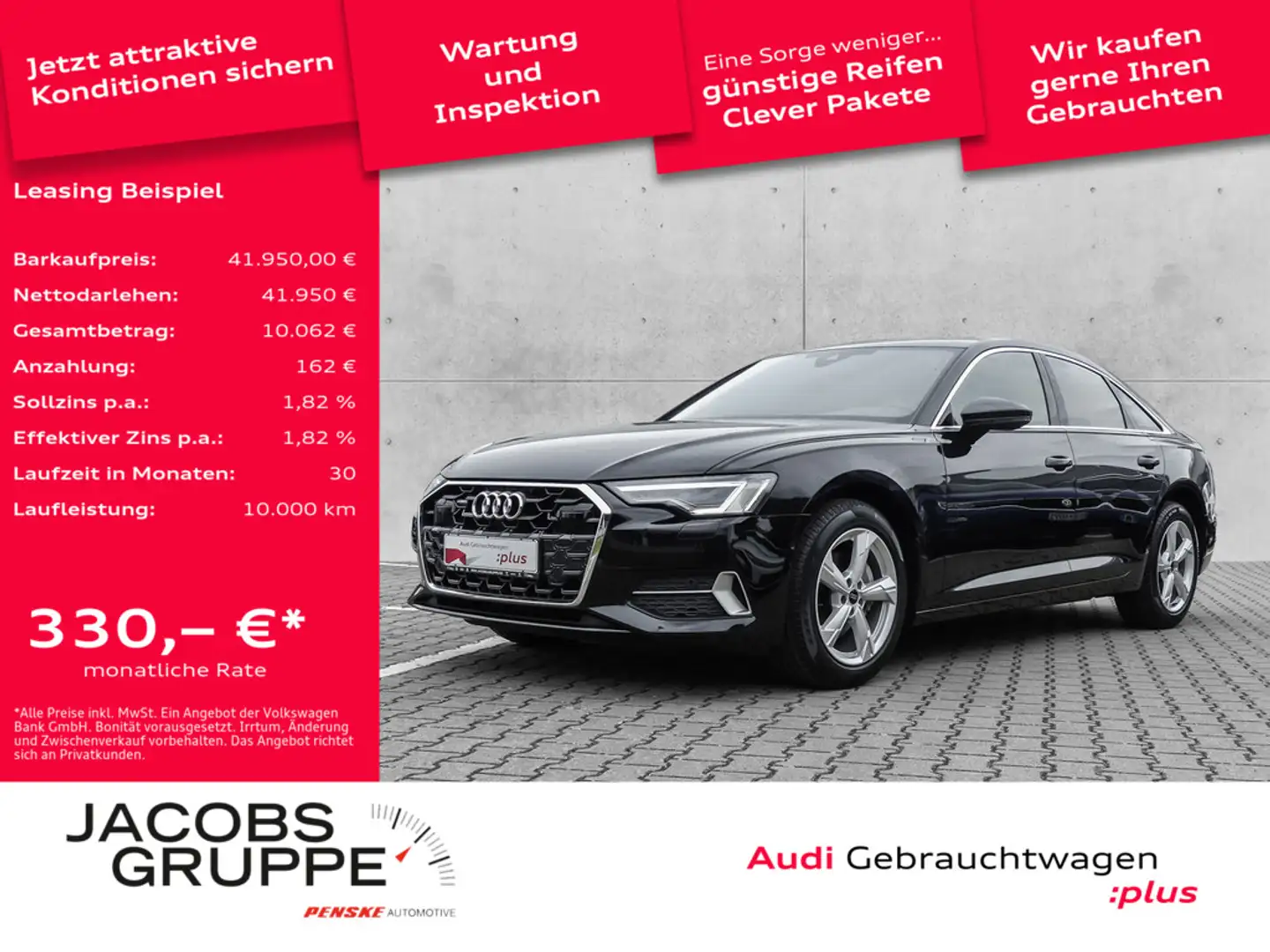 Audi A6 Limo 40 TDI q. Matrix/Kamera/ACC/Navi advanced Noir - 1