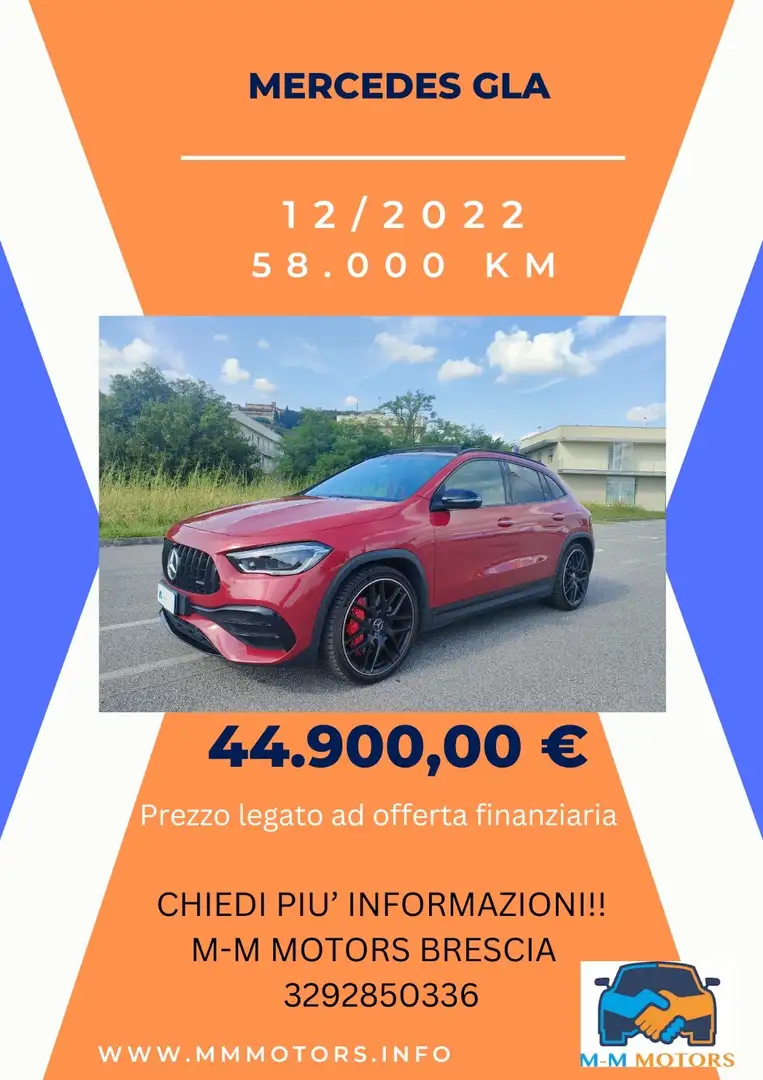 Mercedes-Benz GLA 45 AMG GLA 45 S 4Matic+ AMG ProM-Mo Tetto Panoramico IVA Rouge - 2
