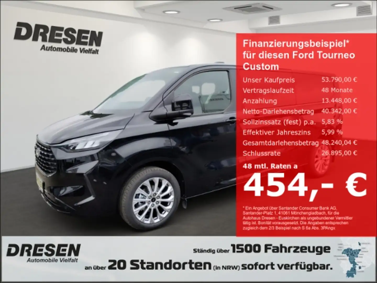 Ford Tourneo Custom Titanium X 320 L2 / Kamera/Sync4/Leder Schwarz - 1