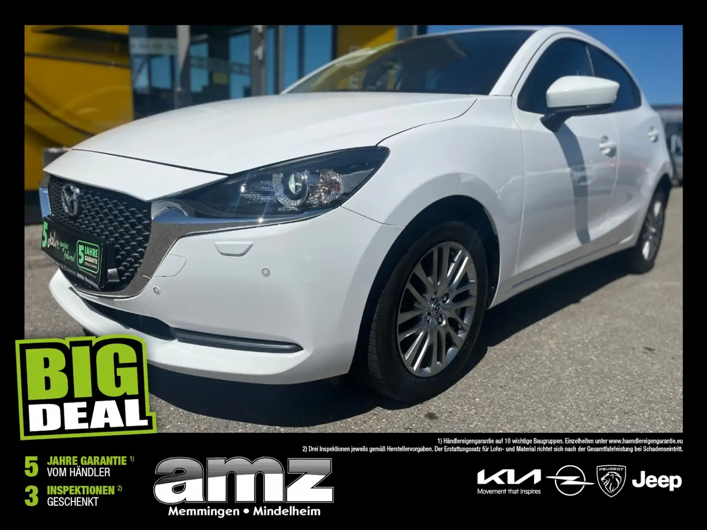 Mazda 2 1.5 SKYACTIV-G 90 Kizoku SpurH LM LED KlimaA Weiß - 1