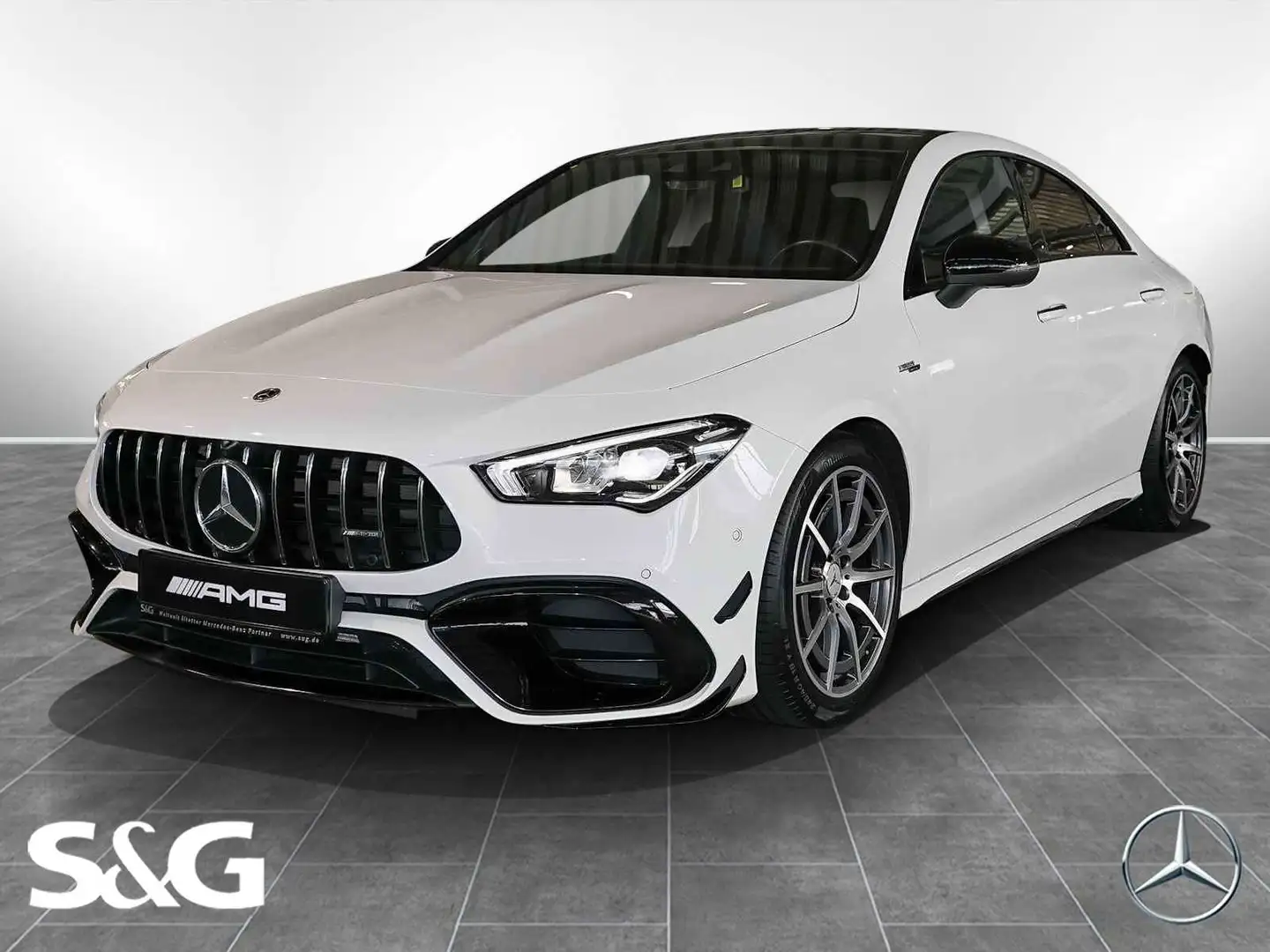 Mercedes-Benz CLA 45 AMG 4M PANO+TOTWINKEL+HEADUP+MEMORY+18" Blanc - 1