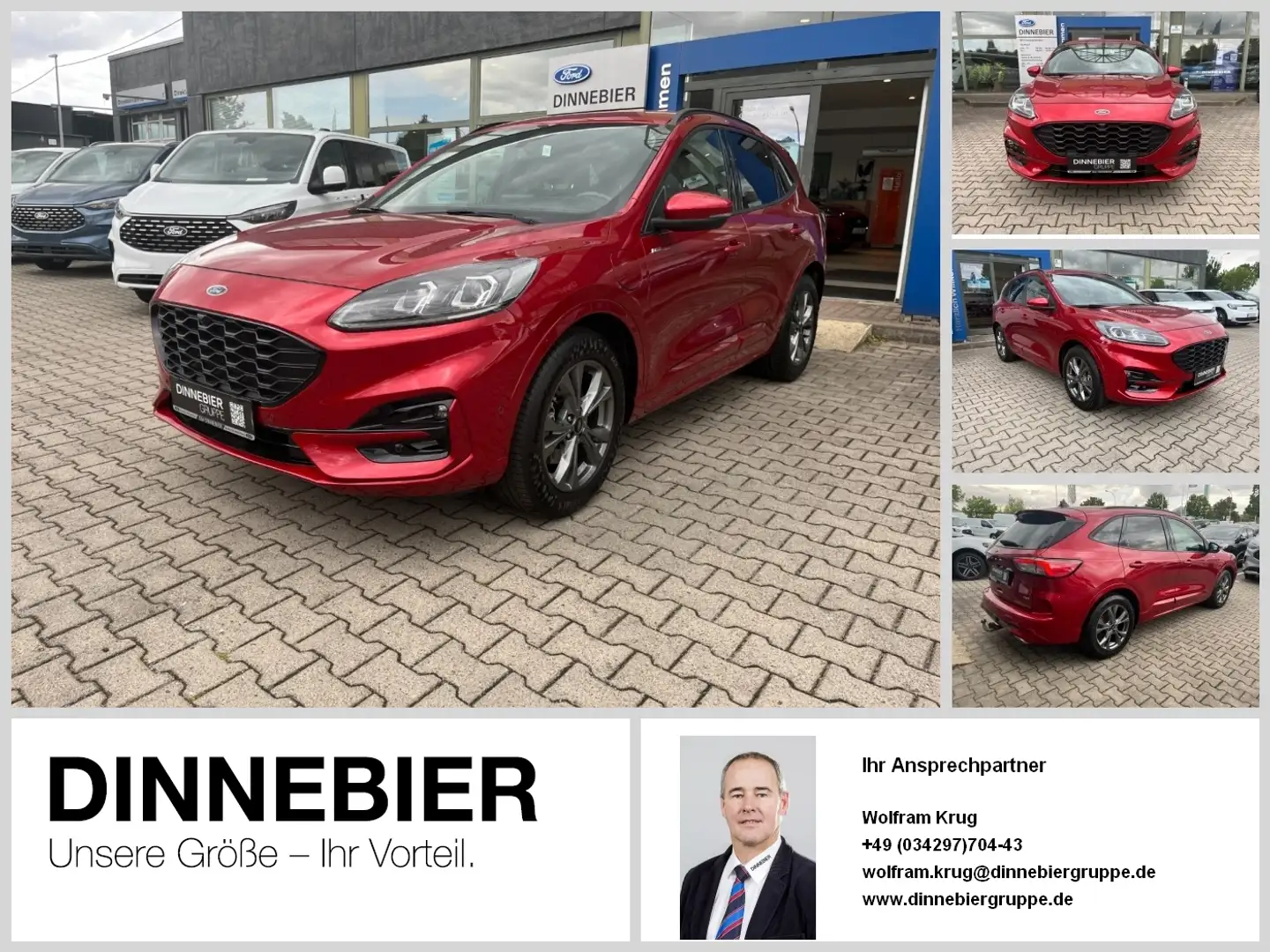 Ford Kuga ST-Line X LED+AHK+Kamera+Winterpaket Rot - 1