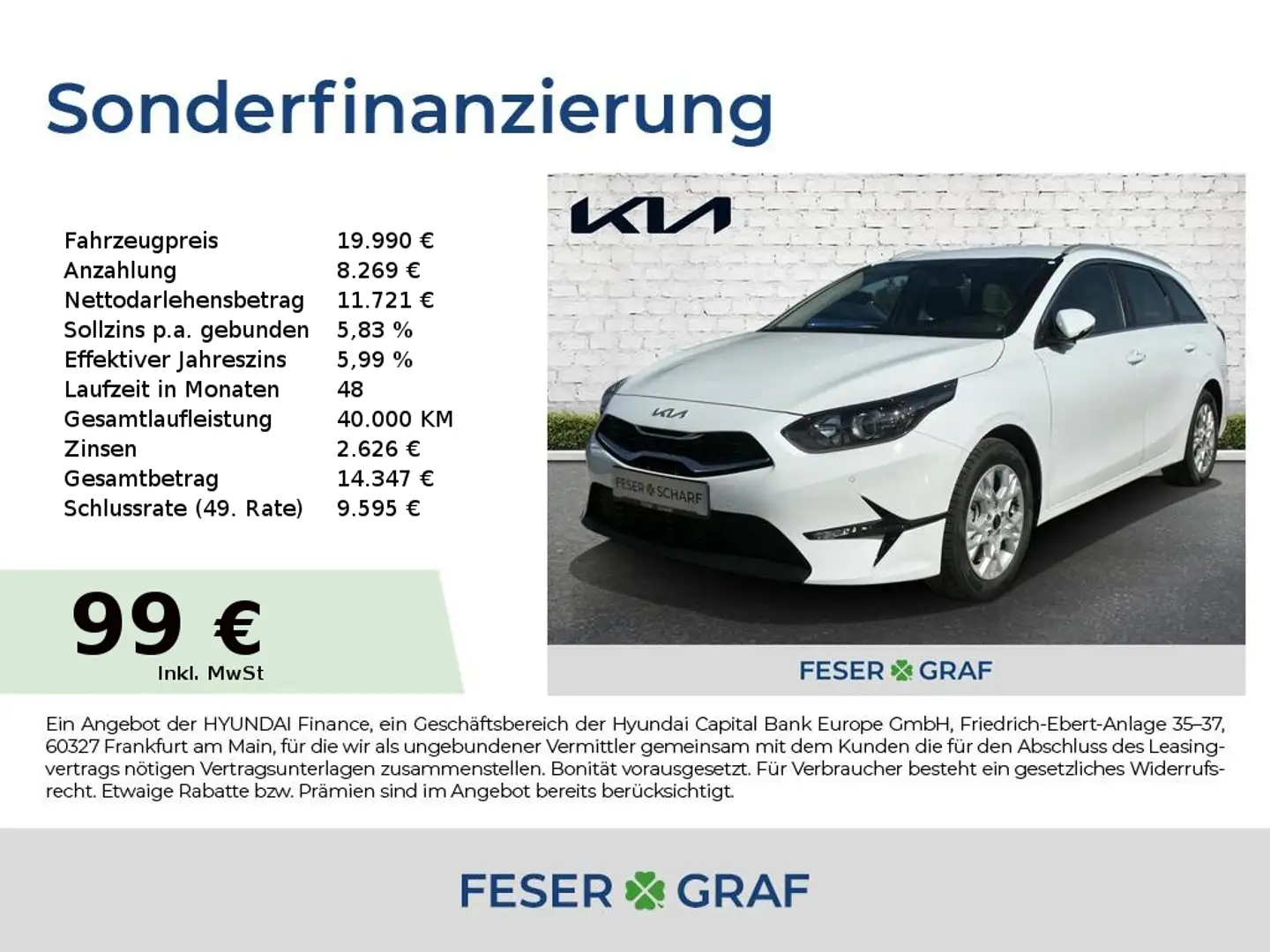 Kia Ceed SW / cee'd SW 1.0T 100 ULTIMATE Navi Tempomat Blanc - 1