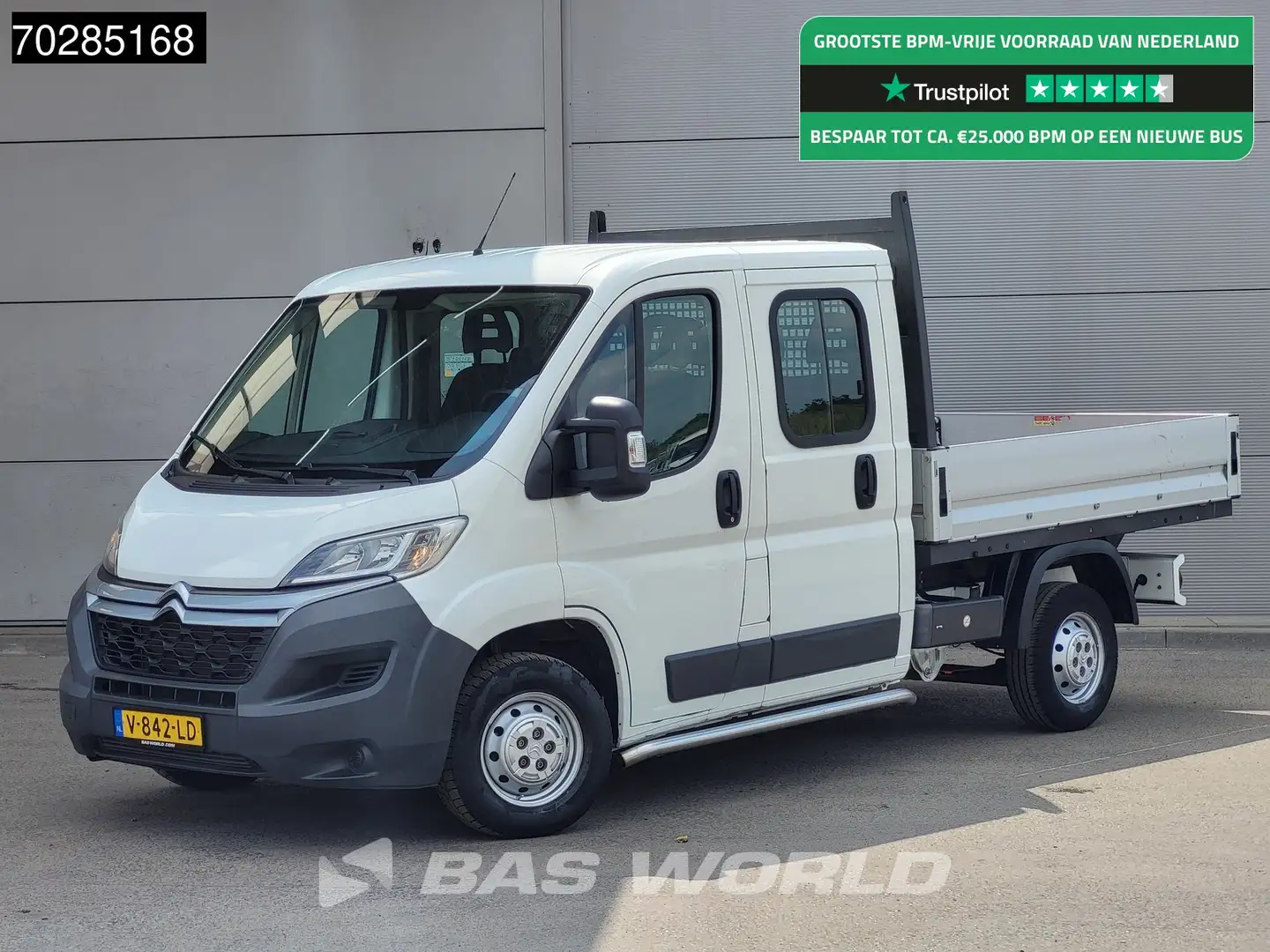 Citroen Jumper 130PK Open Laadbak Dubbel Cabine Trekhaak Euro6 Pr Wit - 1