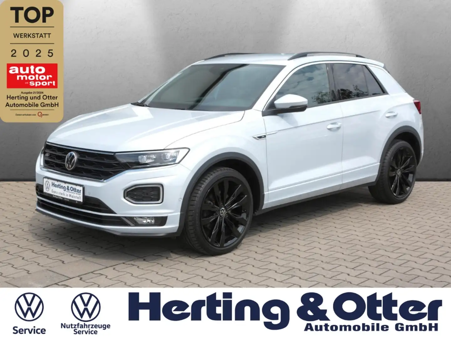 Volkswagen T-Roc R-Line AHK ACC LED Kamera PDCv+h Navi APP El.Heckk Weiß - 1