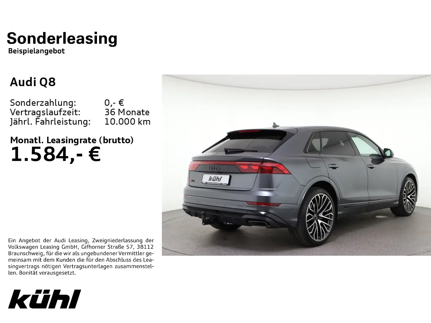 Audi Q8 50 TDI tiptronic 23' B&O Matrix Laser HuD Pan Grau - 2