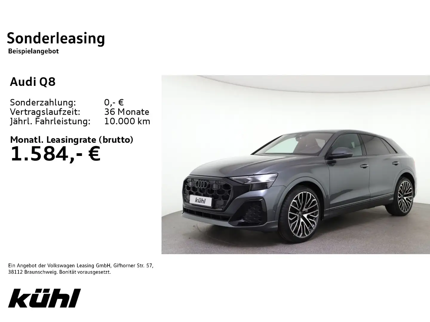 Audi Q8 50 TDI tiptronic 23' B&O Matrix Laser HuD Pan Grau - 1
