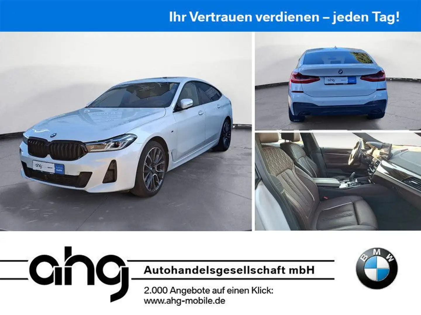 BMW 630 630d xDrive A Gran Turismo M Sportpaket Panorama Weiß - 1