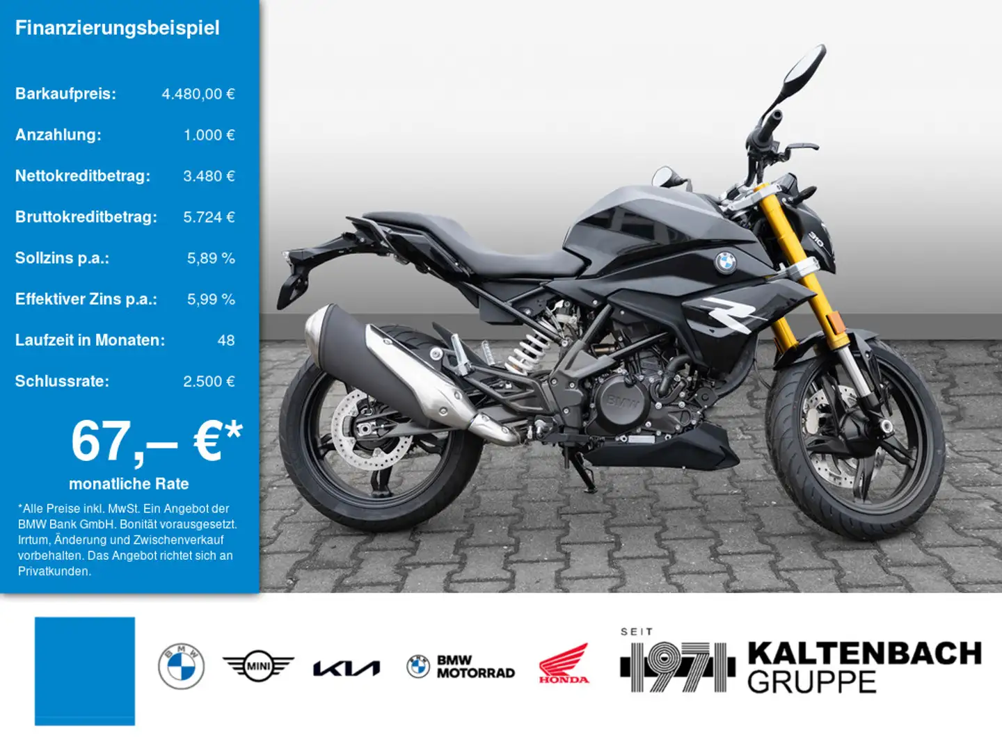 BMW G 310 R LED SCHEINWERFER Noir - 1