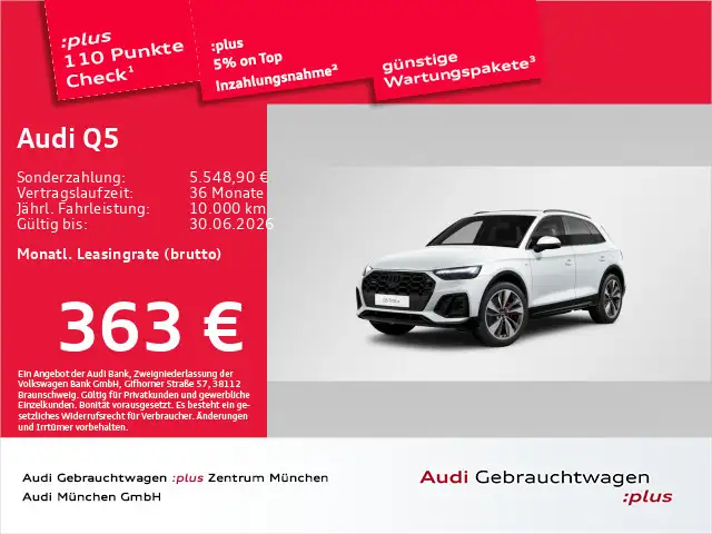 Audi Q5 50 TFSI e qu. S tronic S line Pano/AHK/B&O/Hu