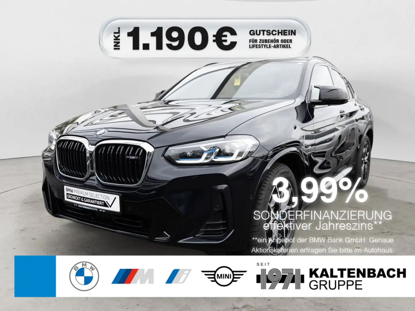 BMW X4 M 40d PANO STANDHZ AHK 360° LASER HUD NAVI Чёрный - 1