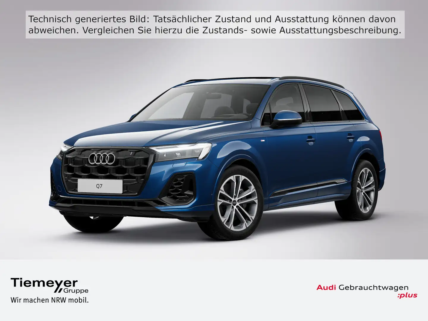Audi Q7 55 TFSI Q S LINE UPE110 7-SITZE AHK PANO lm20 Blau - 1