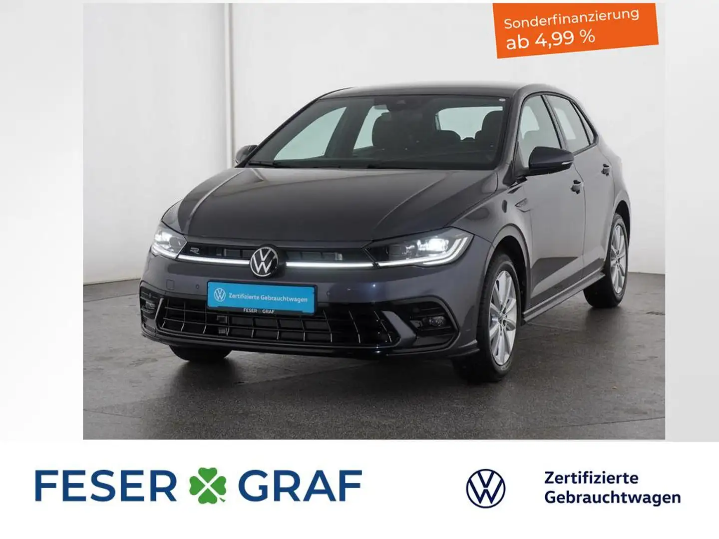 Volkswagen Polo 1.0 TSI R-Line DSG ACC Kamera Navi Sitzhzg. Grau - 1