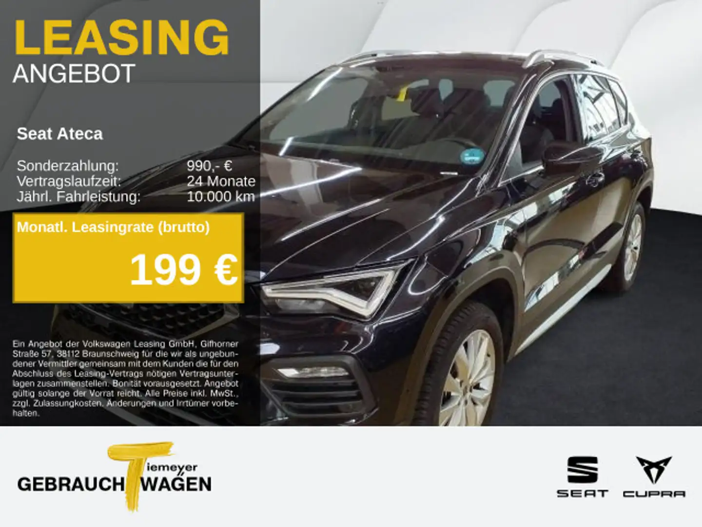 SEAT Ateca 1.5 TSI DSG X-PERIENCE SIDE-ASSIST PARKLEN Schwarz - 1