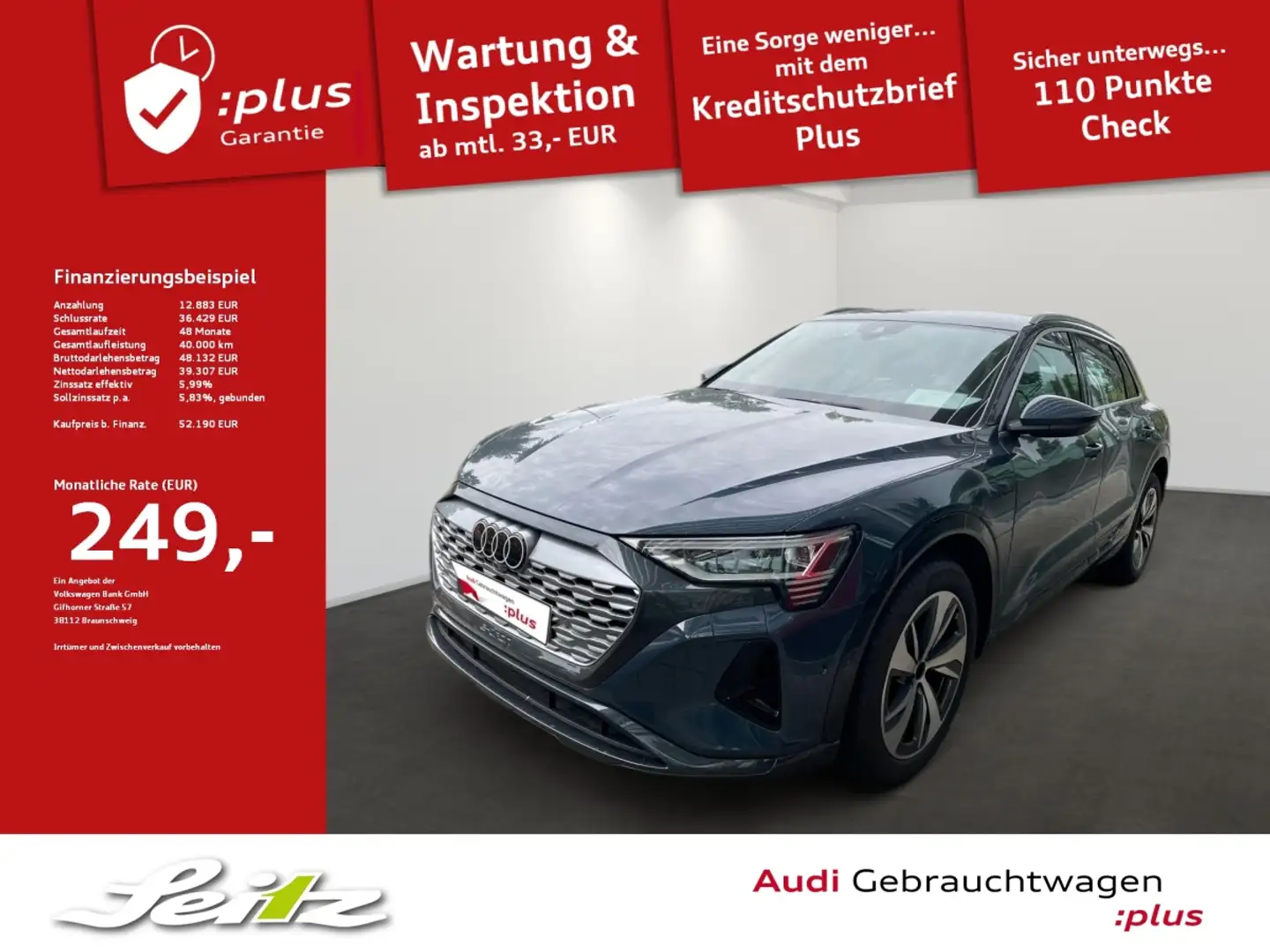 Audi Q8 e-tron 50 quattro advanced *MATRIX*HEAD-UP*KAMERA*NAVI* Blau - 1