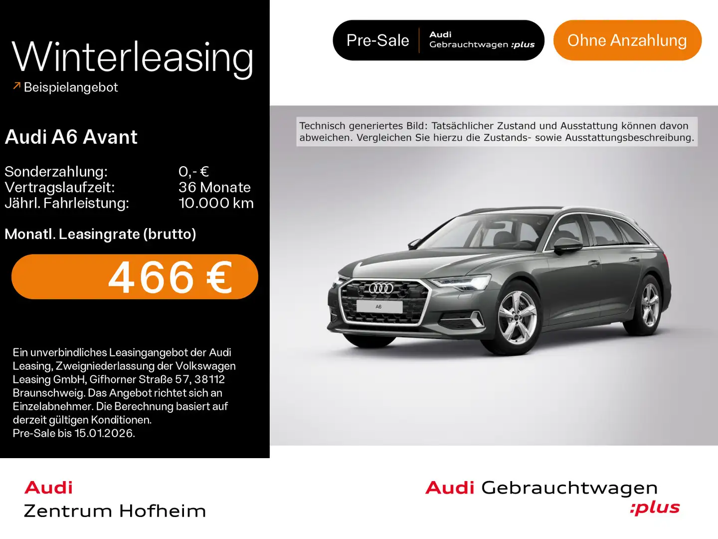 Audi A6 55 TFSI qu advanced S tro*HUD*Matrix*Vi Grau - 1