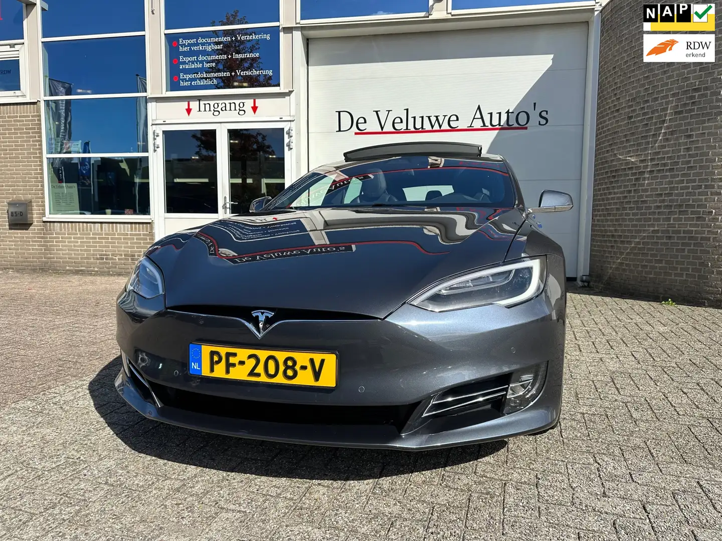 Tesla Model S 90D Base|Luchtvering|Autopilot|Panodak|Carbon| Gris - 1