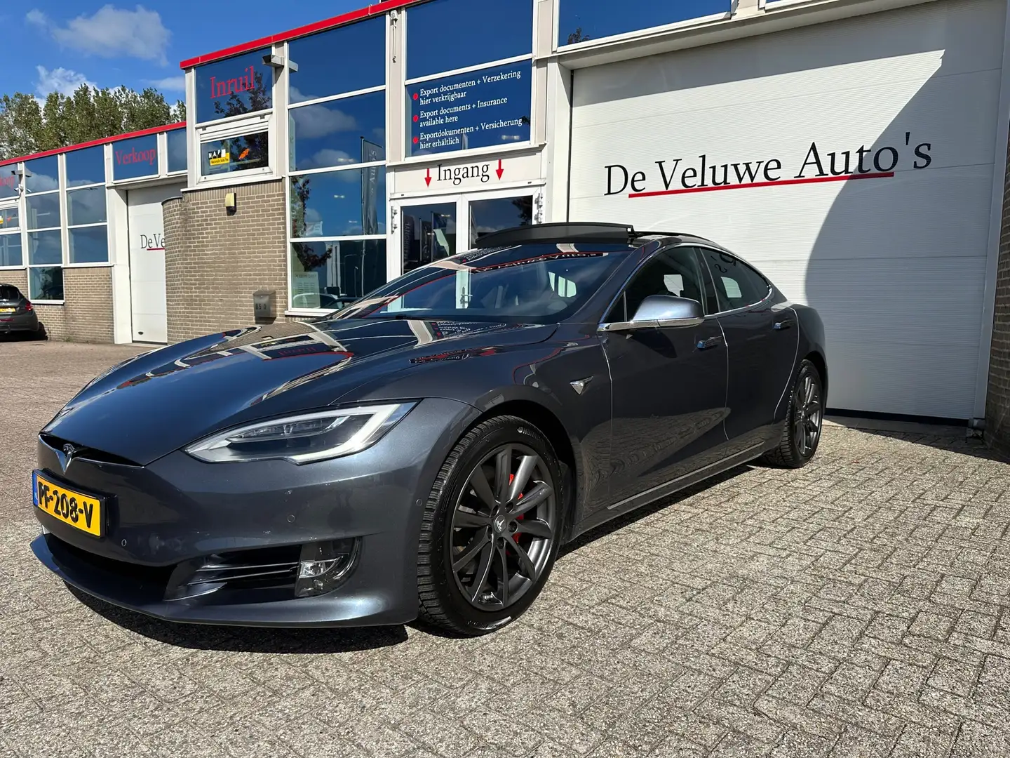 Tesla Model S 90D Base|Luchtvering|Autopilot|Panodak|Carbon| Gris - 2