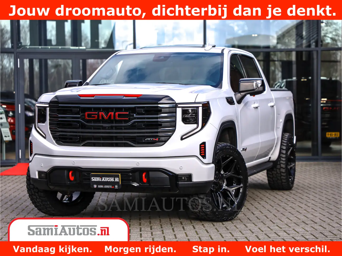 GMC Sierra AT4 | 6.2 V8 | Prijs Compleet met Garantie en Lpg Wit - 1
