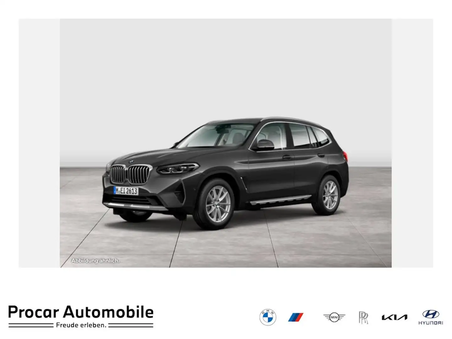 BMW X3 xDrive20d AHK RFK NAVI LED PDC V+H DAB Klima Grau - 1