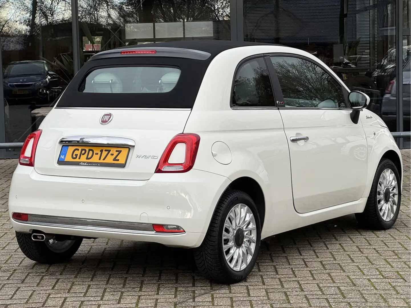 Fiat 500 1.0 Hybrid Cabrio Clima/Cruise/Navi/Leer/LM-Velgen Bianco - 2
