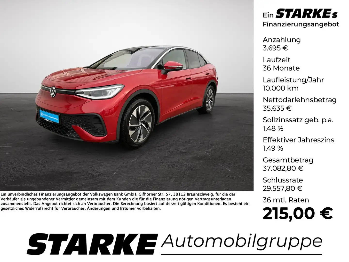 Volkswagen ID.5 Pro mit Infotainment-Paket Rot - 1