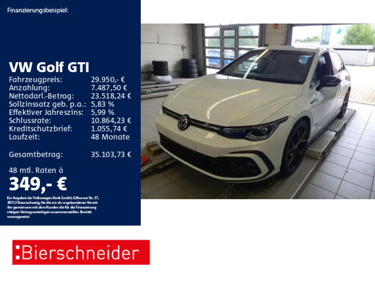 Volkswagen Golf GTI Golf 8 GTI 2.0 TSI DSG 19 ACC MATRIX NAVI CAM Weiß - 1
