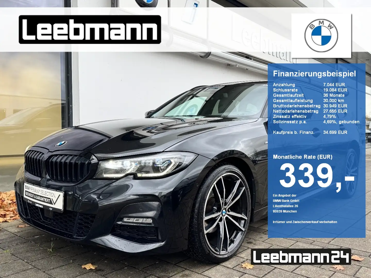 BMW 320 d xDrive Tour. M-Sport AHK/ACC 2.J.GARANTIE Schwarz - 1