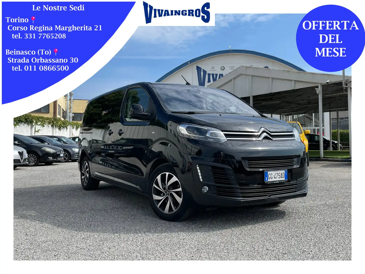 Citroen Jumpy SpaceTourer 2.0 Aut. 180CV Business 8 POSTI Nero - 1