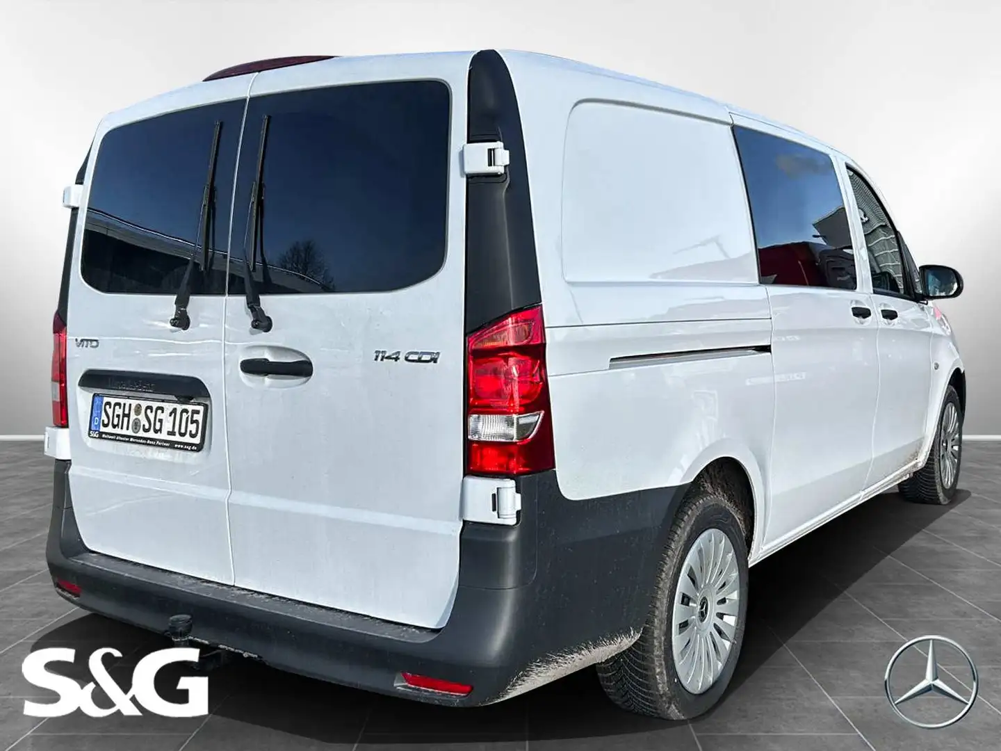 Mercedes-Benz Vito 114 CDI Mixto PRO lang MBUX+AHK+Winterpaket Blanc - 2