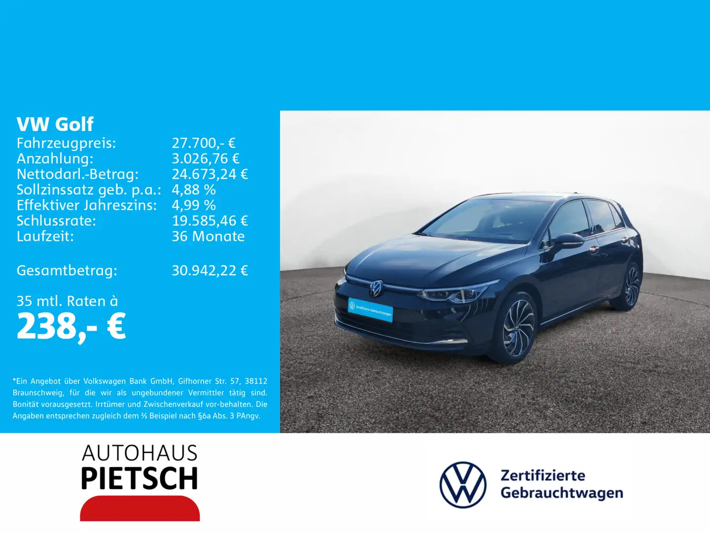 Volkswagen Golf VIII 1.5 eTSI Move Schwarz - 1