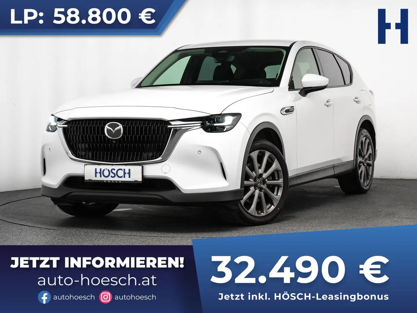 Mazda CX-60 2.5L PHEV AWD Exclusive 360° BOSE HEAD-UP ++ Weiß - 1