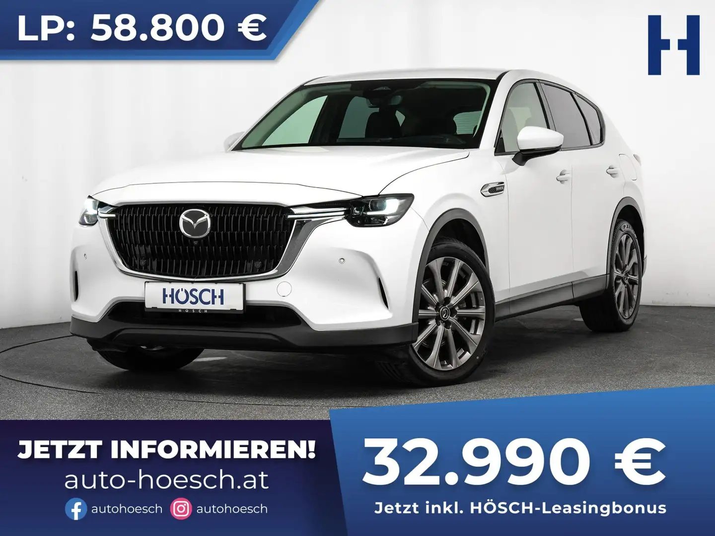 Mazda CX-60 2.5L PHEV AWD Exclusive 360° BOSE HEAD-UP ++ Weiß - 1