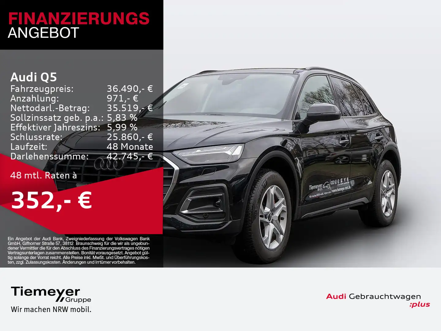 Audi Q5 45 TFSI Q ACC MATRIX eKLAPPE eSITZ VIRTUAL Negro - 1