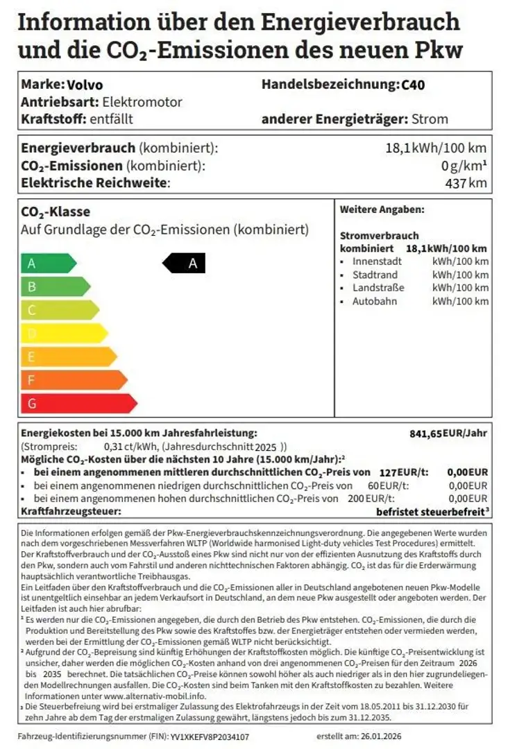 Volvo C40 Recharge Pure Electric*WP*ACC*SH*BLIS*SD Blau - 2