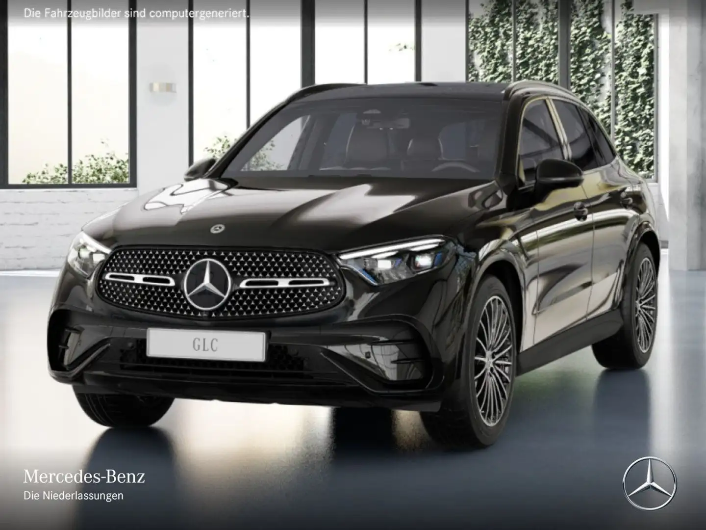 Mercedes-Benz GLC 300 4M AMG+NIGHT+PANO+TOTW+9G Schwarz - 2