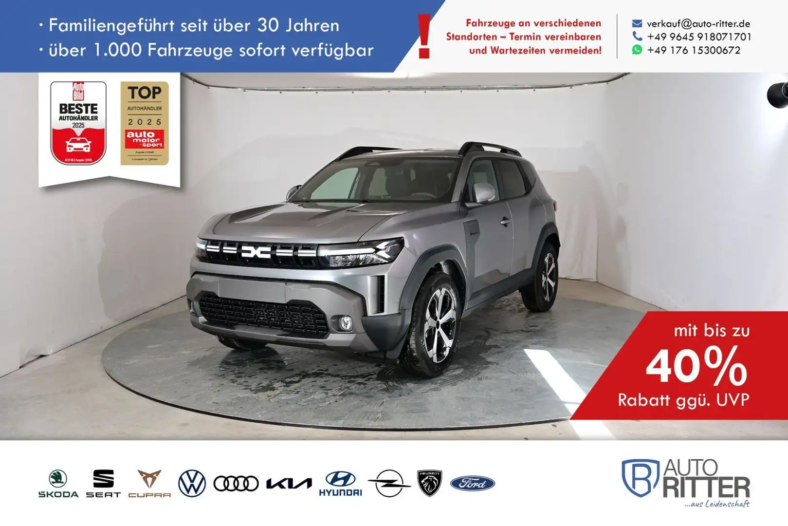 Dacia Duster Journey AHK|RFK|LED|Navi|Klima|PDC|SHZ... Grau - 1