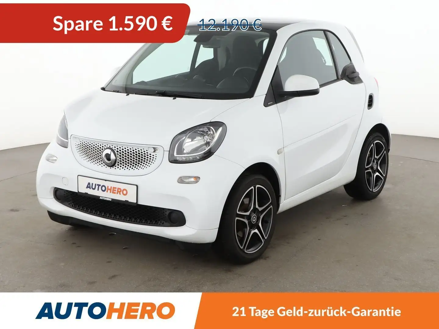 smart forTwo 0.9 Turbo passion Aut.*NAVI*TEMPO*PANO*SHZ* White - 1