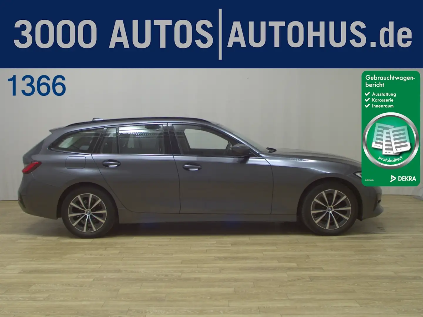 BMW 320 dA Touring Sport-Line T-Leder Navi LC Pro HuD Grau - 1