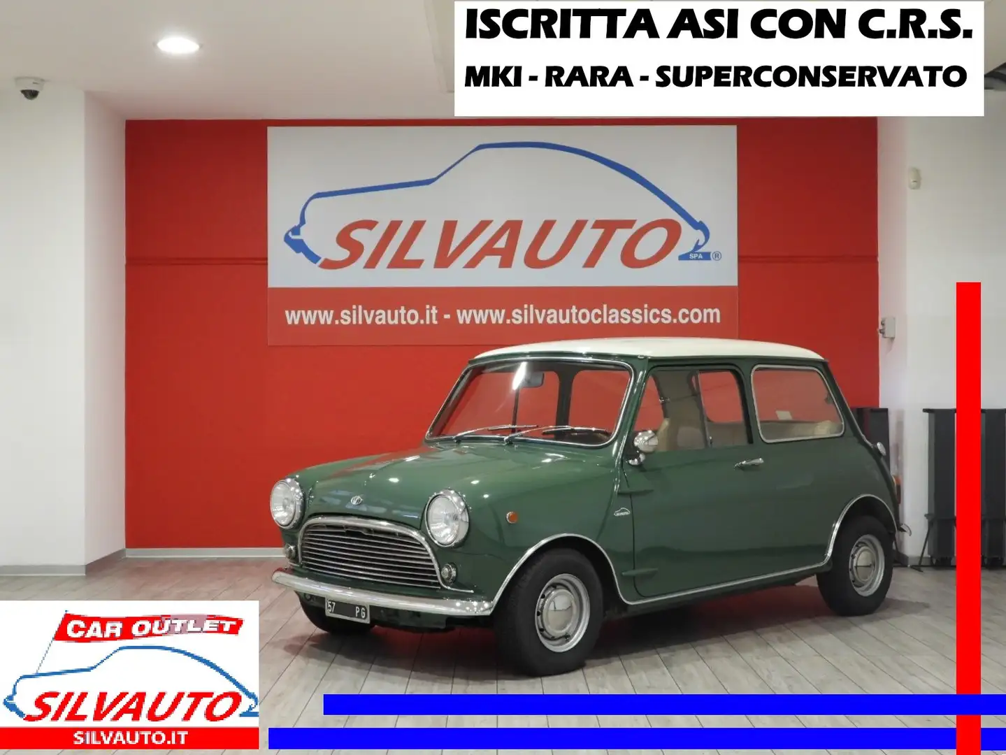 Innocenti Mini COOPER MKI - VETRI SCORREVOLI – ASI CRS (1966) Verde - 1