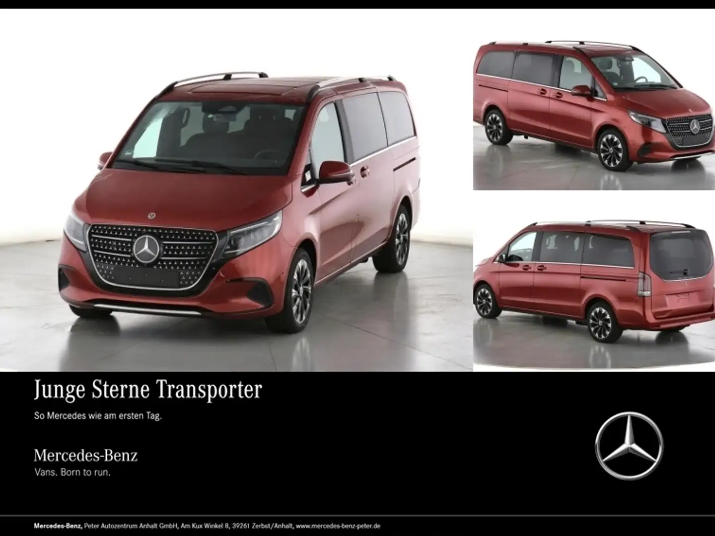 Mercedes-Benz V 300 d AVANTGARDE Lang Distronic/Multibeam/360° Červená - 1