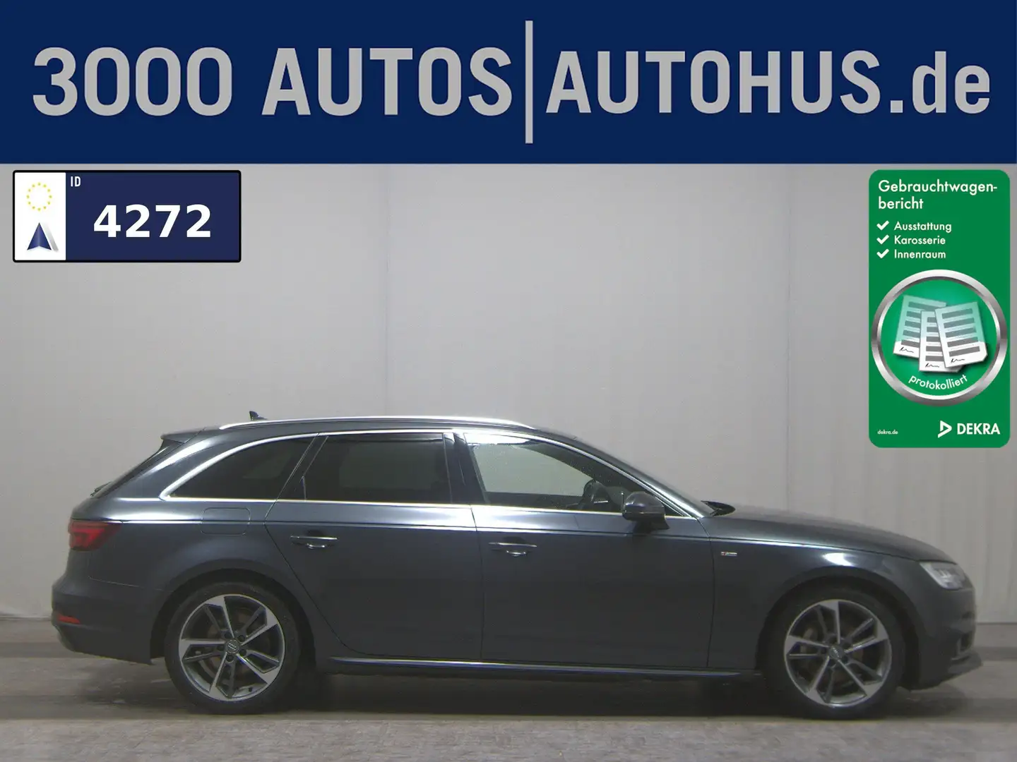 Audi A4 Avant 3.0 TDI Qu. S-Line Navi Matrix HuD vc Gris - 1