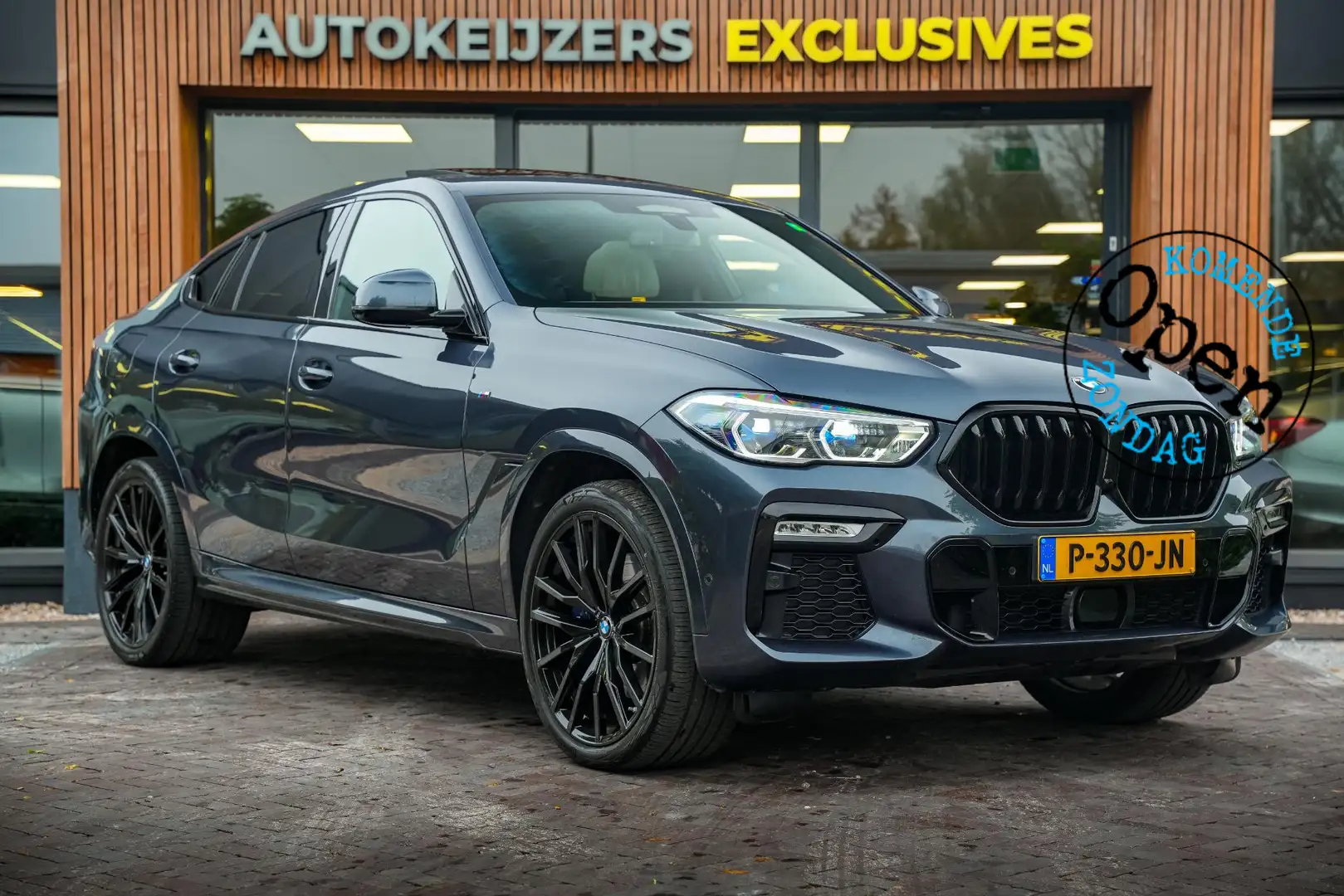 BMW X6 xDrive30d High Executive M Pakket Schuifdak Camera Grijs - 1